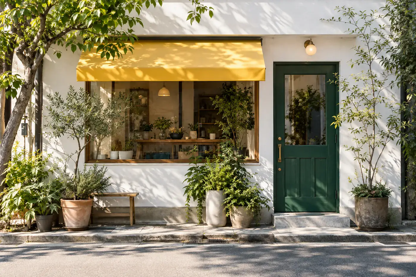 小さなお店のはじまりをイメージした風景
